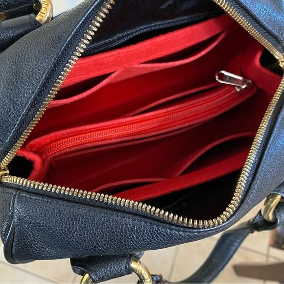 MCM Pebbled Leather Boston Handbag 👜 22cm - Picture 17 of 17